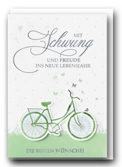 Faltkarte Fahrrad Beste Wünsche