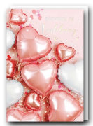 Faltkarte Verlobung Herzluftballon
