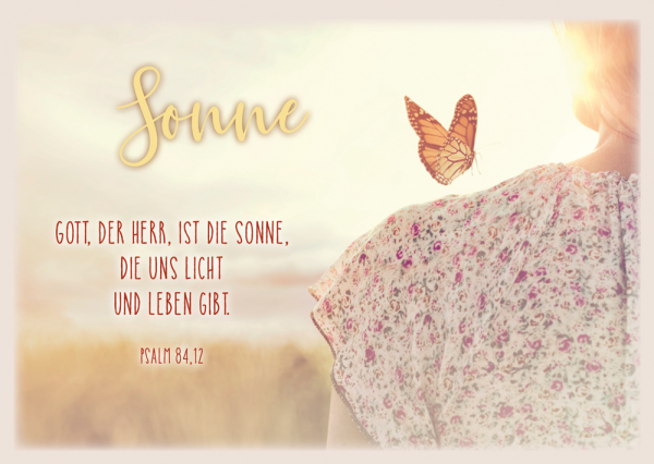 Postkarte Sonne