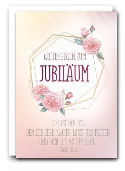 Faltkarte Jubiläum Kranz