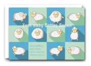 Faltkarte Baby Schafe