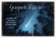 Postkarte Sternschnuppe über Wald
