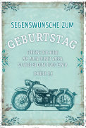 Postkarte Geb. Motorrad