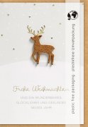 Faltkarte Frohe Weihnachten - Hirsch