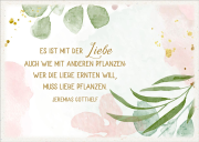 Postkarte Liebe, Pflanzen, Ernten