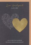 Faltkarte Zur Hochzeit - Zwei Herzen