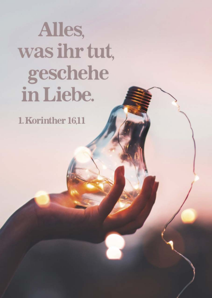 Postkarte Glühbirne