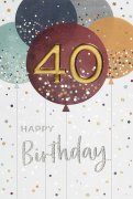 Faltkarte 40 Happy Birthday