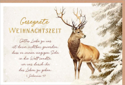 Faltkarte Gesegnete Weihnachtszeit/Hirsch