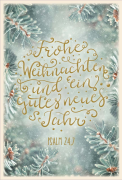 Postkarte Frohe Weihnachten/Tannenspitzen
