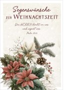 Postkarte Weihnachtsstern Bouquet