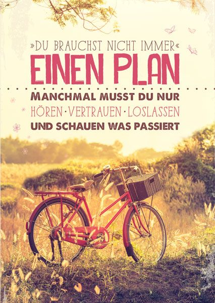 Postkarte Einen Plan Fahrrad