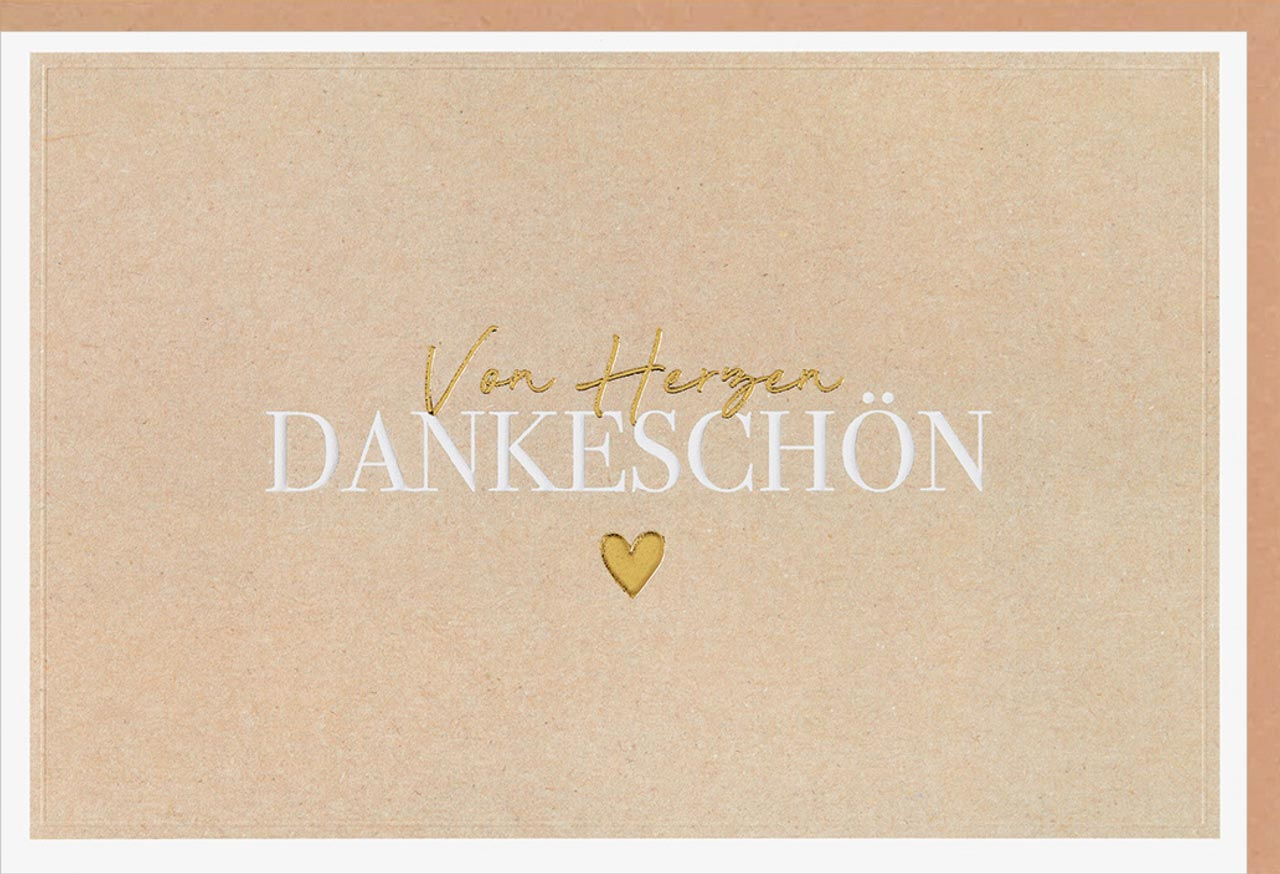 Faltkarte Von Herzen Dankeschön - Christliche Buchhandlung des CMV Bie
