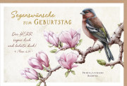 Faltkarte Segenswünsche zum Geburtstag Vogel