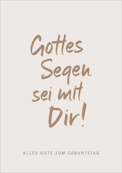 Postkarten Gottes Segen sei mit Dir!