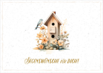 Postkarte Segenswünsche für Dich Vogelhäuschen