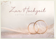 Faltkarte – Zur Hochzeit Gottes Segen (Ringe)