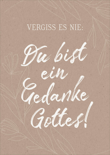 Postkarten Gedanke Gottes