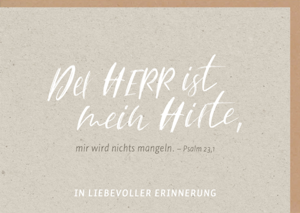 Faltkarte In liebevoller Erinnerung - Psalm 23:1