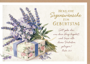 Faltkarte Geschenk mit Lavendel