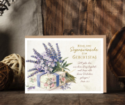 Faltkarte Geschenk mit Lavendel