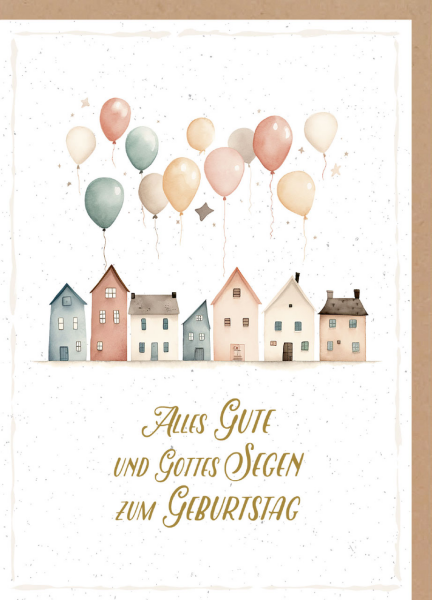 Faltkarte Gottes Segen zum Geburtstag