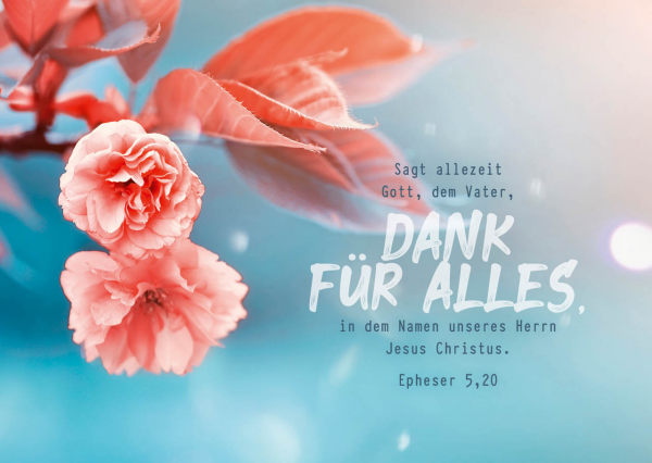 Postkarte Dank für Alles