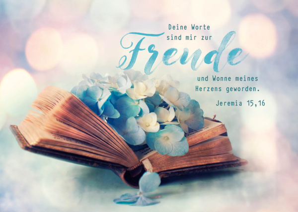 Postkarte freudige Worte