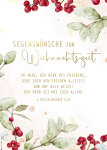 Postkarte rote Beeren Weihnachtszeit